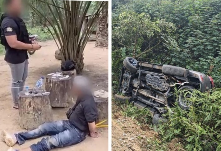 Dikepung polisi, bandar sabu di Rohil tancap gas hingga kecelakaan (foto/ist)